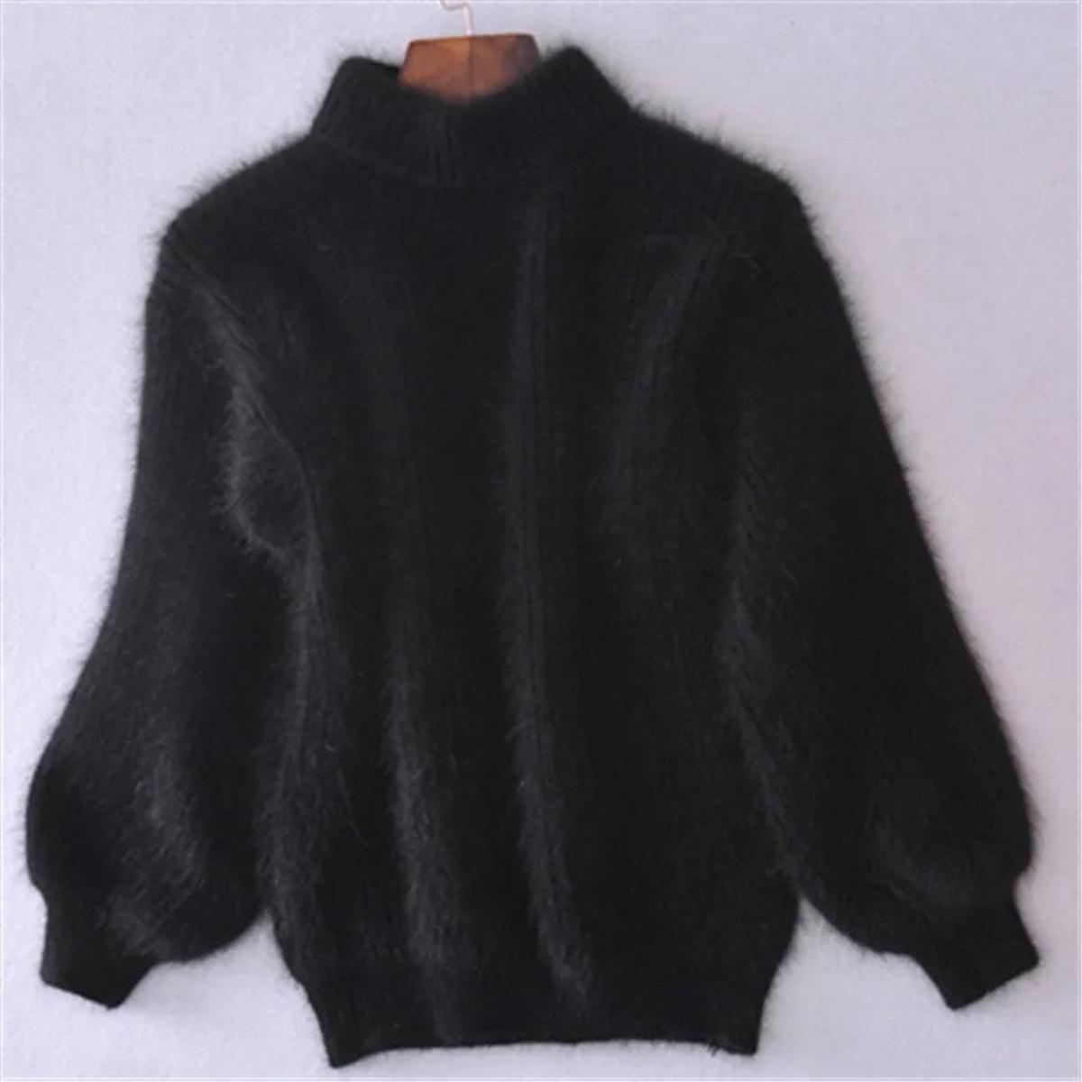 Emilia Women’s Winter Sweater with Soft Fluffy Fabric and High Collar 7