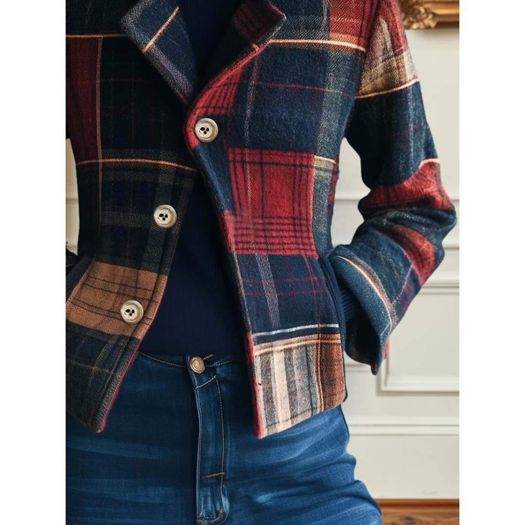 Francesca Women's Plaid Jacket | Tailored Fit, Classic Style 2