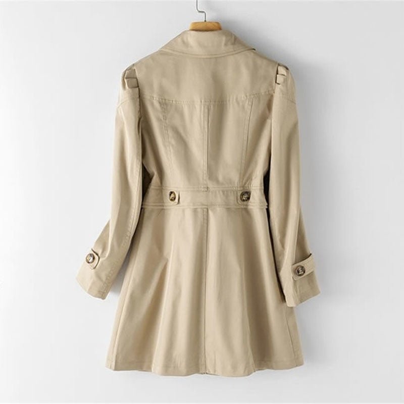 Gala Women’s Trench Coat with Classic Button Placket and Long Cut Design 4