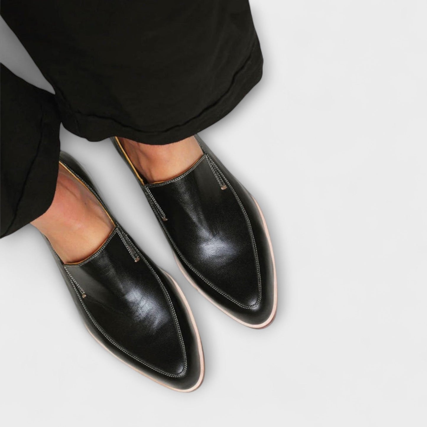 Jhazmiel Men's Black Loafers with Sleek Design and All-Day Comfort 1