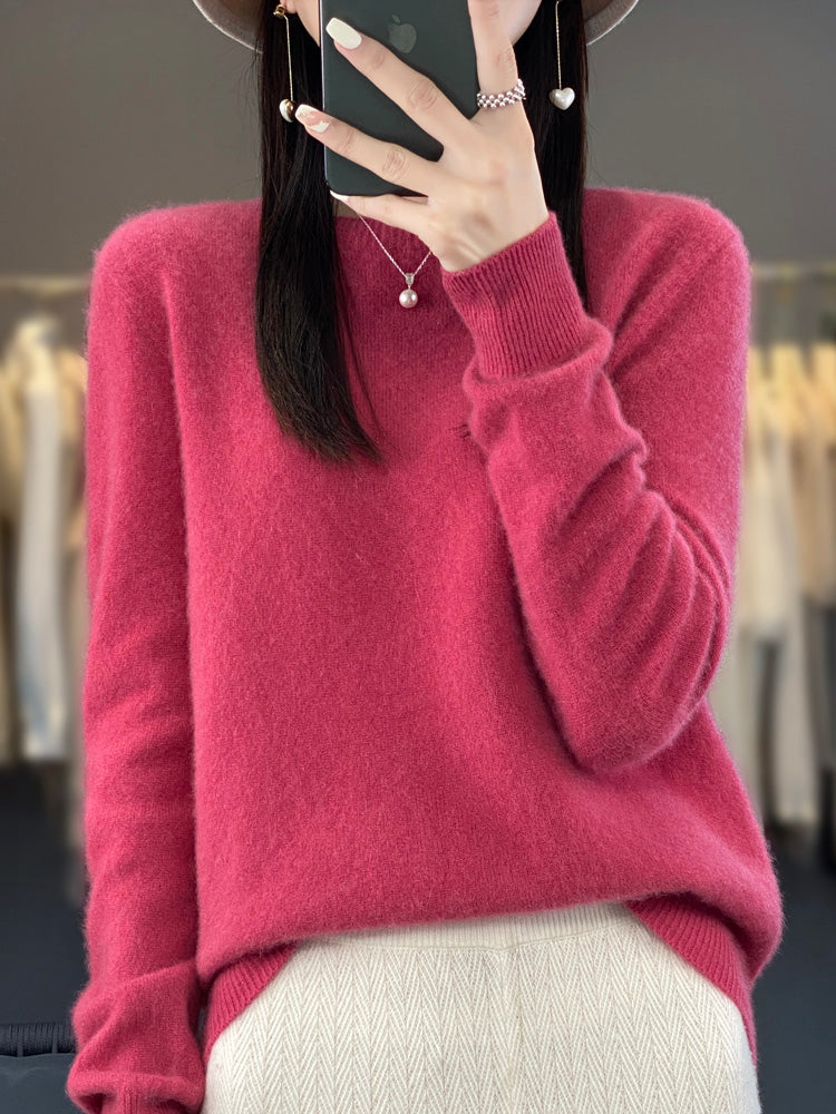 Kora Women’s Classic Sweater with Long Sleeves and Soft Knit Texture 13