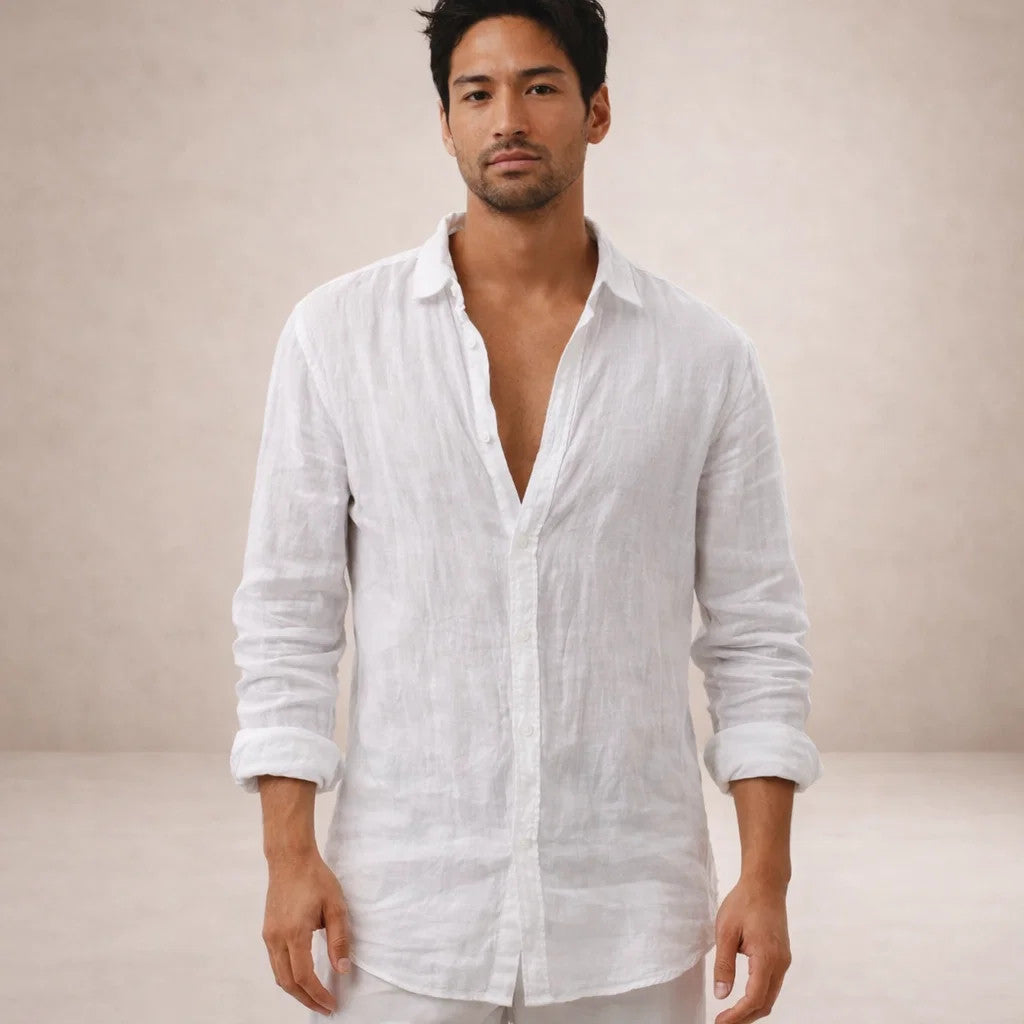Landon Men's Casual Shirt | Lightweight Linen, Regular Fit 8