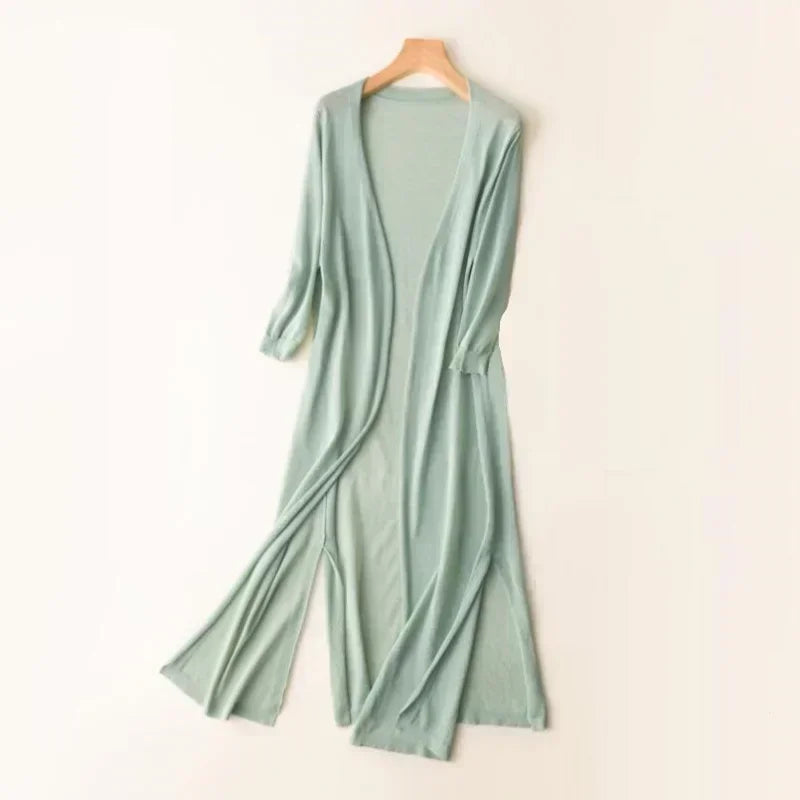 Luna Women’s Long Cardigan with Lightweight Draped Design and Flattering Flowing Style 11