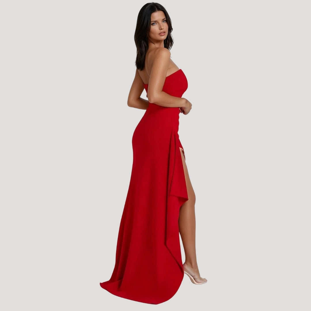 Nina Women’s Maxi Dress with Strapless Design and Elegant Silhouette 8