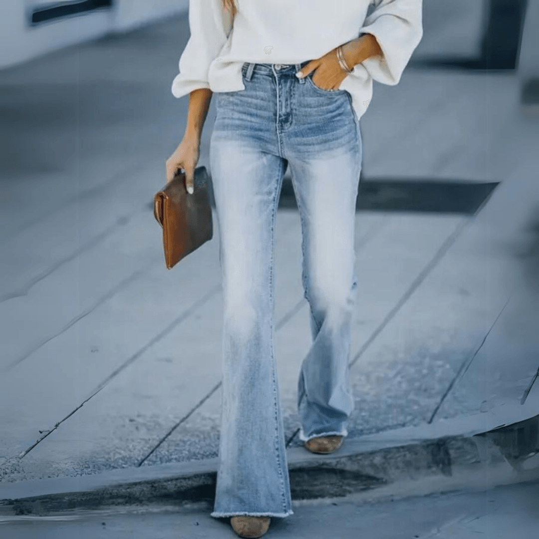 Nora Women’s Jeans with High Waist and Straight Leg Cut 4