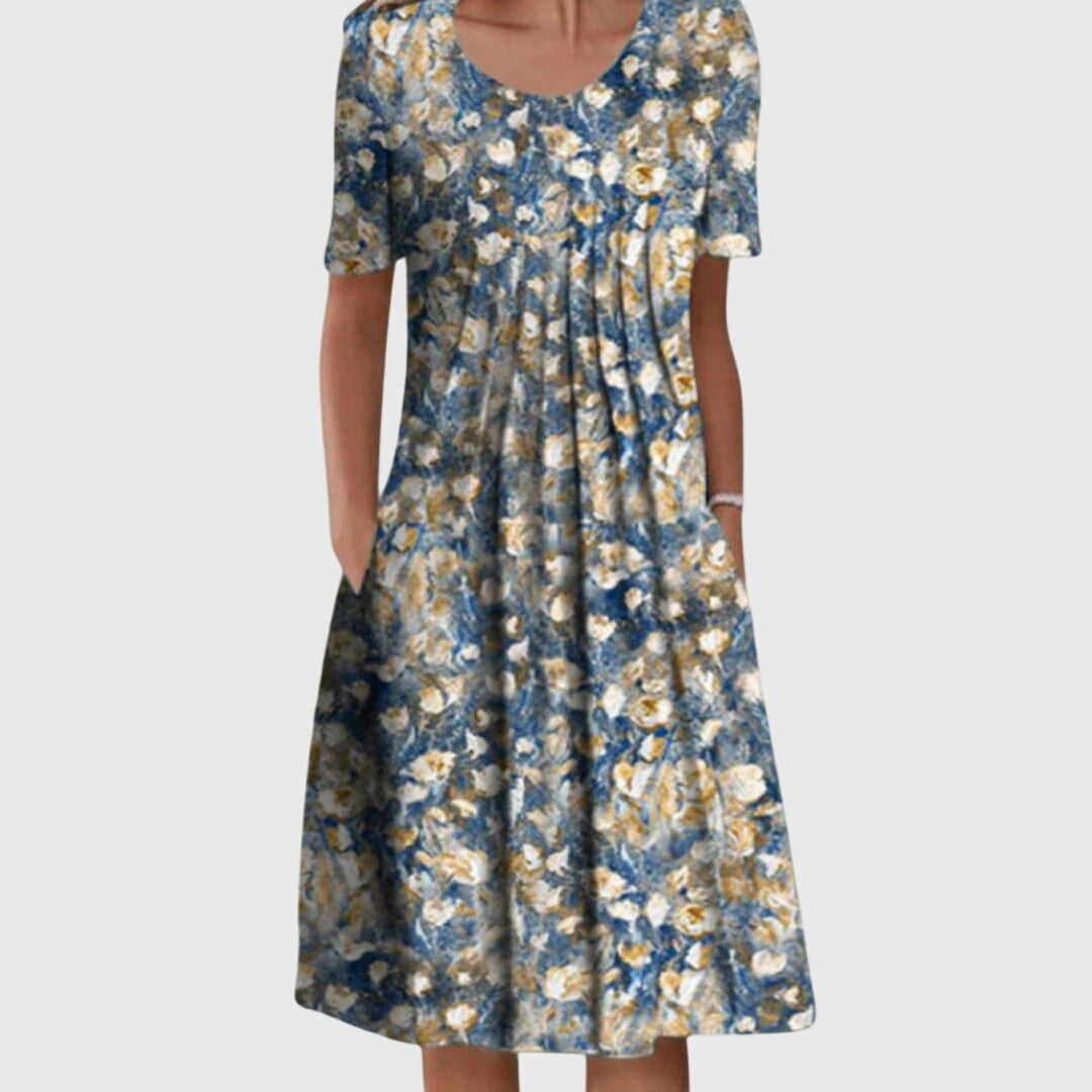 Savvy Women’s Dress with Round Neck and Layered Silhouette 3