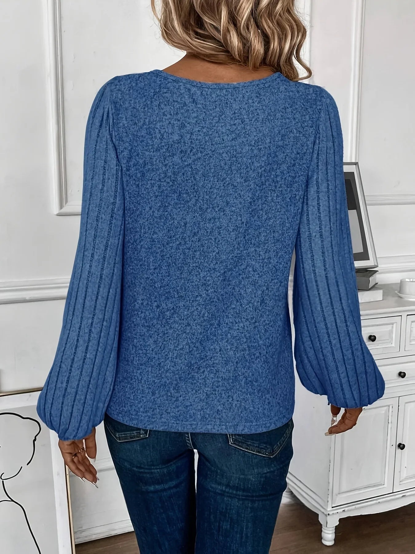 Zara Women's Sweater | Soft Breathable Fabric, Lantern Sleeve Design 6