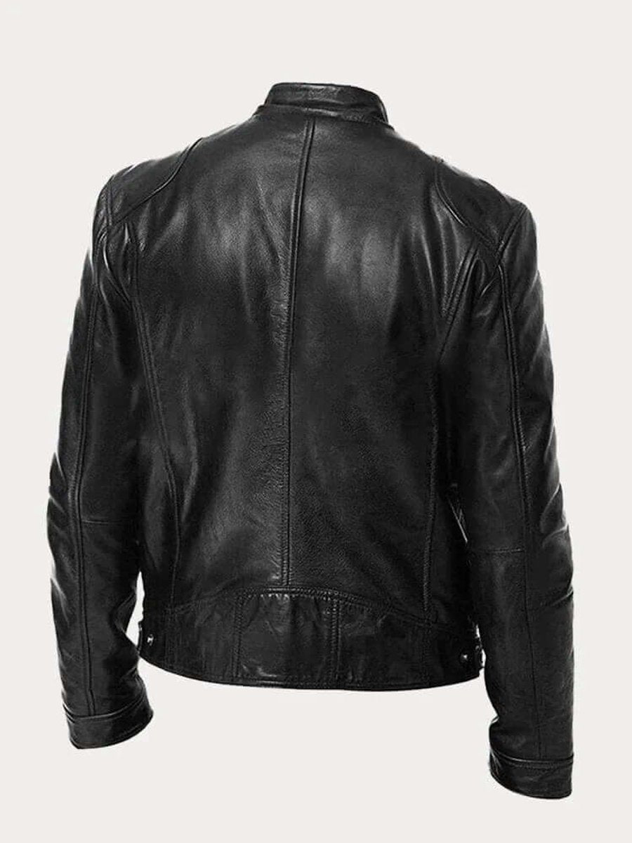 Aiden Men's Leather Biker Jacket | Genuine Leather, Tailored Fit 1