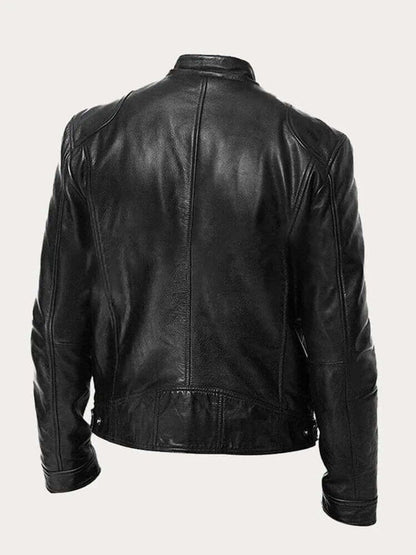 Aiden Men's Leather Biker Jacket | Genuine Leather, Tailored Fit 1
