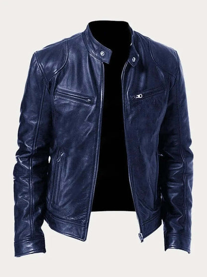 Aiden Men's Leather Biker Jacket | Genuine Leather, Tailored Fit 10