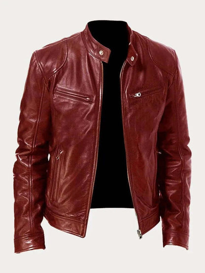 Aiden Men's Leather Biker Jacket | Genuine Leather, Tailored Fit 11