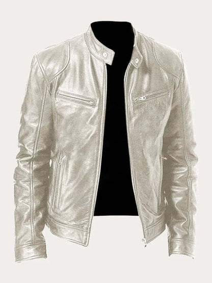 Aiden Men's Leather Biker Jacket | Genuine Leather, Tailored Fit 14