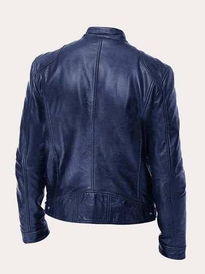 Aiden Men's Leather Biker Jacket | Genuine Leather, Tailored Fit 4
