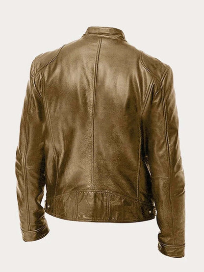 Aiden Men's Leather Biker Jacket | Genuine Leather, Tailored Fit 6
