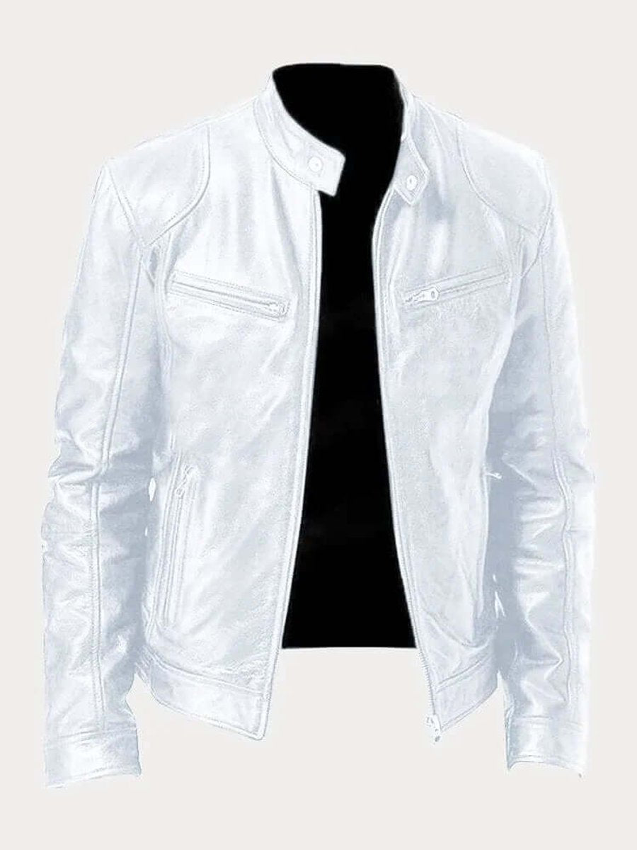 Aiden Men's Leather Biker Jacket | Genuine Leather, Tailored Fit 9