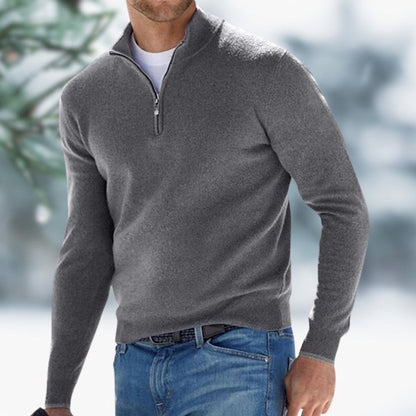 Aiden Men's Quarter-Zip Sweater | Soft Knit, Slim Fit 1