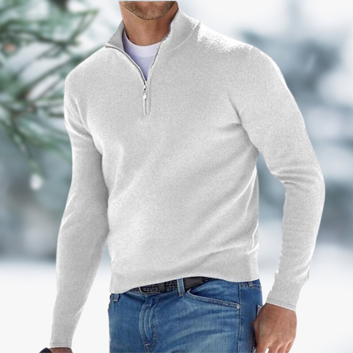 Aiden Men's Quarter-Zip Sweater | Soft Knit, Slim Fit 2