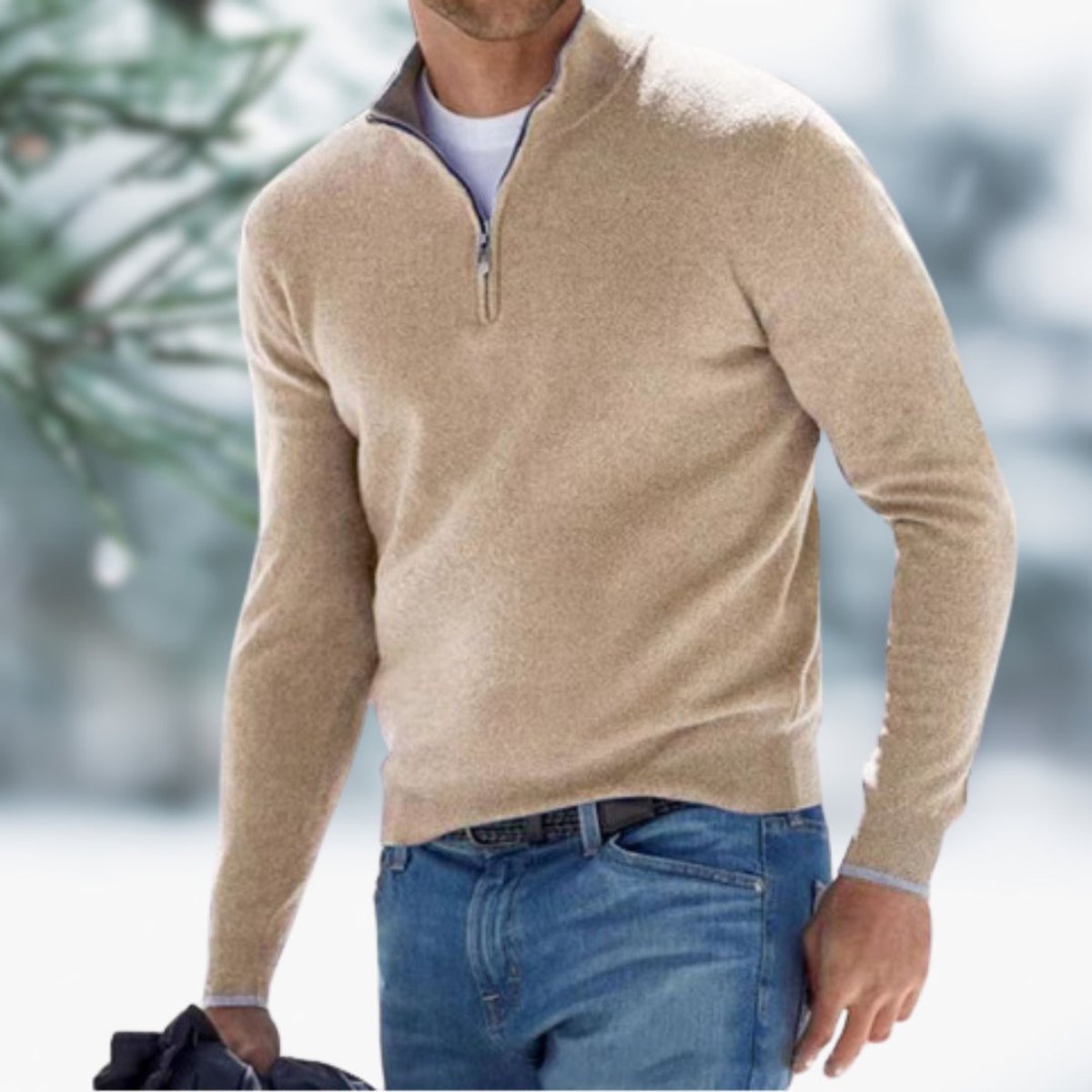 Aiden Men's Quarter-Zip Sweater | Soft Knit, Slim Fit 4