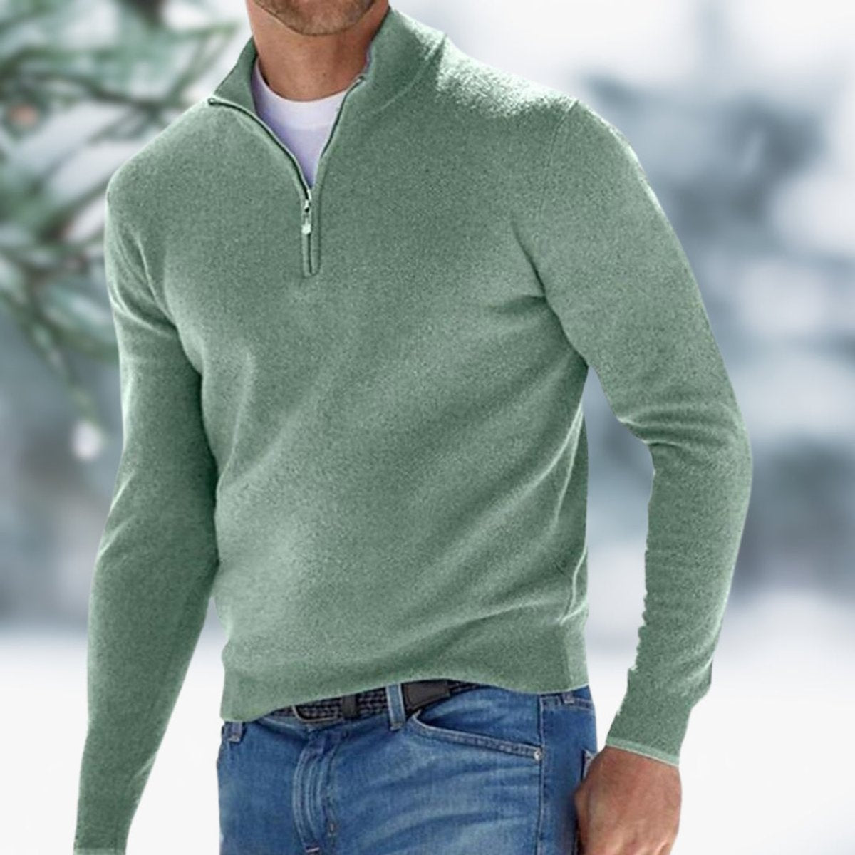 Aiden Men's Quarter-Zip Sweater | Soft Knit, Slim Fit 6