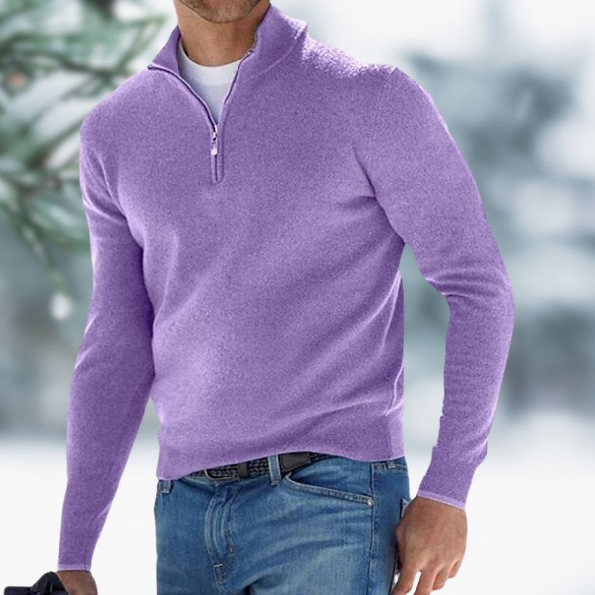 Aiden Men's Quarter-Zip Sweater | Soft Knit, Slim Fit 8
