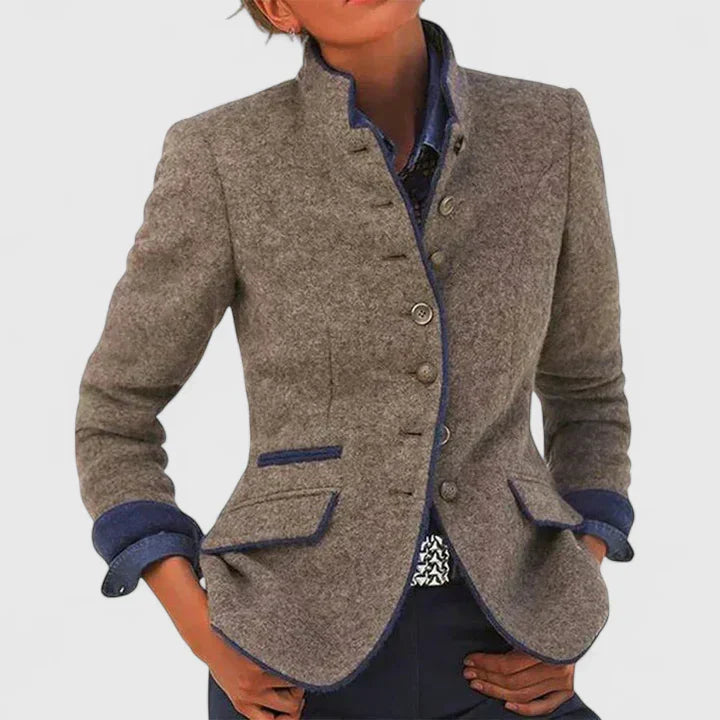 Alina Women's Cardigan Sweater with Button Placket and Tailored Silhouette 0