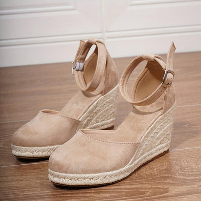 Ally Women’s Wedge Sandals with Adjustable Ankle Buckle and Ergonomic Footbed 4