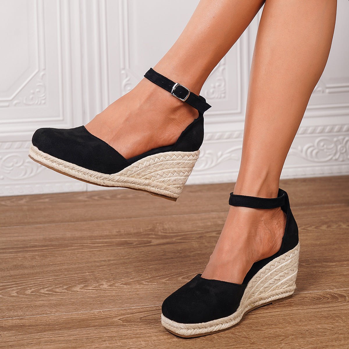 Ally Women’s Wedge Sandals with Adjustable Ankle Buckle and Ergonomic Footbed 5