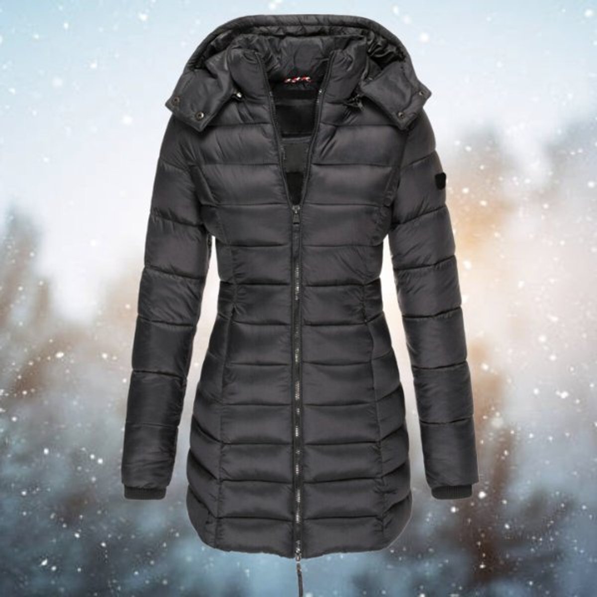 Amelia Women's Long Hooded Puffer Jacket | Quilted Insulation, Mid-Thigh Winter Coat 5