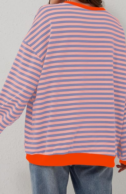 Anja Women’s Sweater with Classic Striped Crew Neck Design for Spring 8