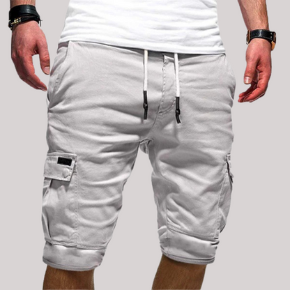 Anton Men's Cargo Shorts with Adjustable Drawstring Waist and Multi-Pocket Design 0