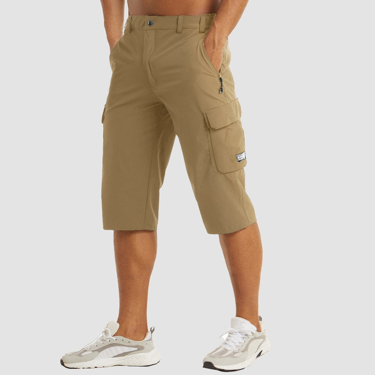 Apex Men's Cargo Shorts with Knee-Length Cut and Side Pockets 1