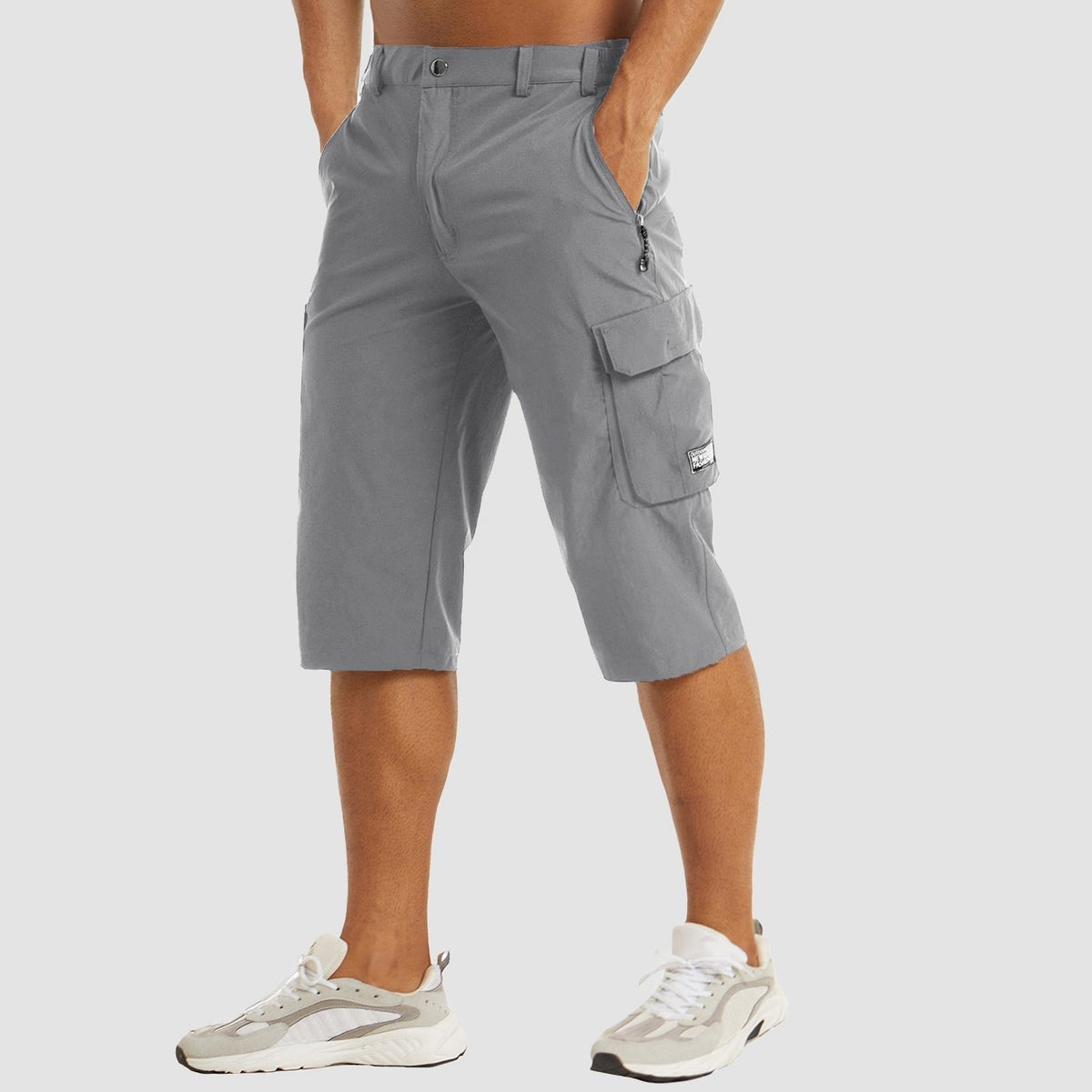 Apex Men's Cargo Shorts with Knee-Length Cut and Side Pockets 2
