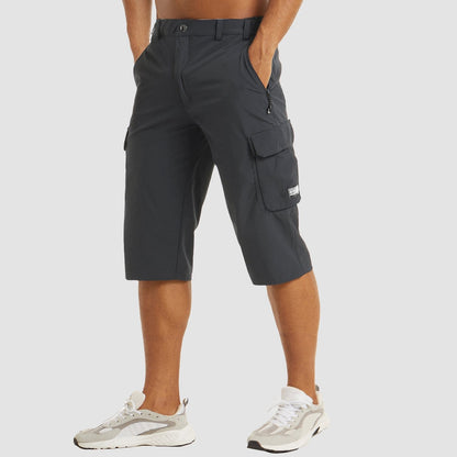 Apex Men's Cargo Shorts with Knee-Length Cut and Side Pockets 3