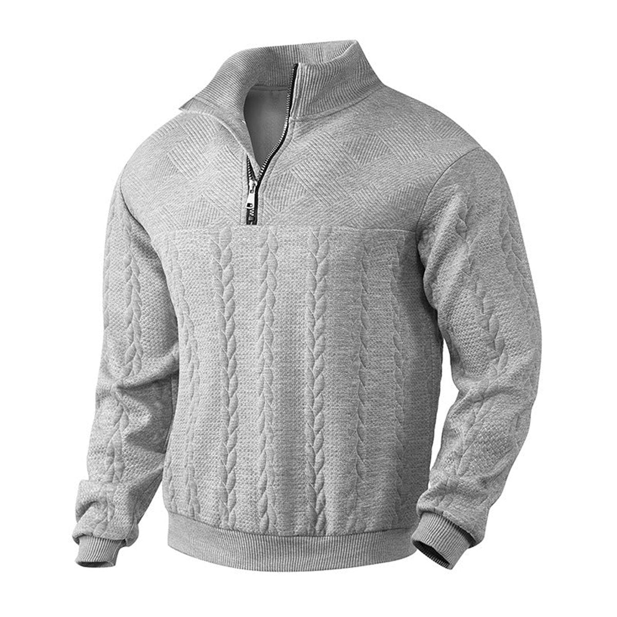 Archer Men's Quarter Zip Sweater | Cable Knit, Relaxed Fit 0