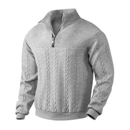 Archer Men's Quarter Zip Sweater | Cable Knit, Relaxed Fit 0