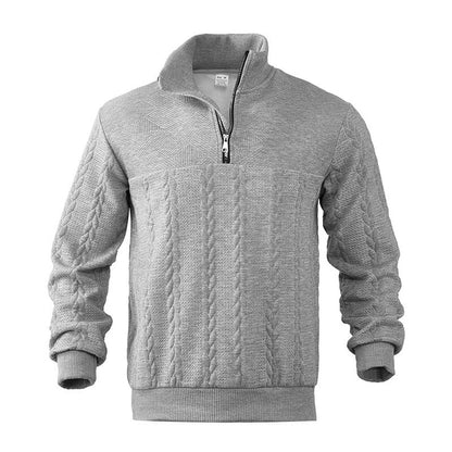 Archer Men's Quarter Zip Sweater | Cable Knit, Relaxed Fit 1