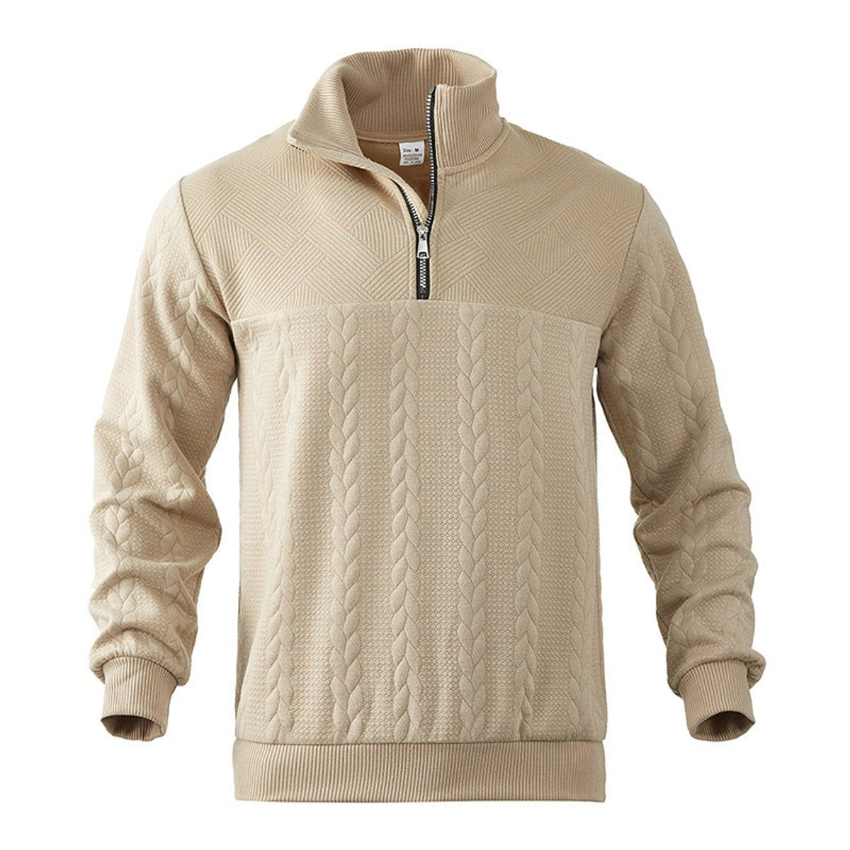Archer Men's Quarter Zip Sweater | Cable Knit, Relaxed Fit 3