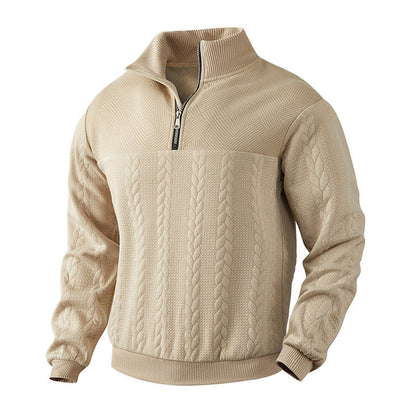 Archer Men's Quarter Zip Sweater | Cable Knit, Relaxed Fit 4