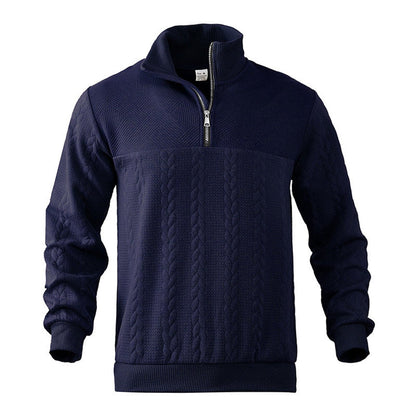 Archer Men's Quarter Zip Sweater | Cable Knit, Relaxed Fit 6