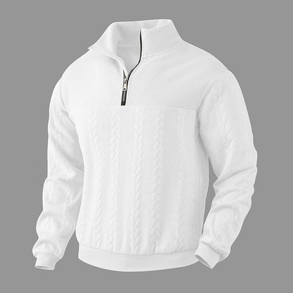Archer Men's Quarter Zip Sweater | Cable Knit, Relaxed Fit 9