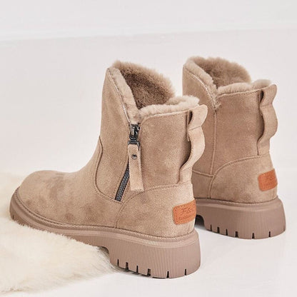 Arden Women's Black Ankle Boots | Fleece-Lined Suede Slip-On Booties 6