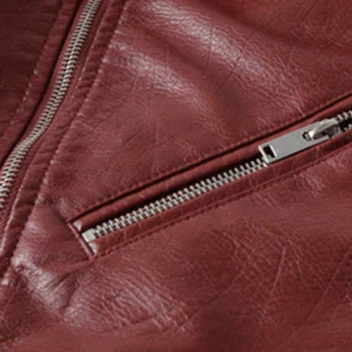Aria Women's Jacket | Cropped Faux Leather Moto with Belt 7