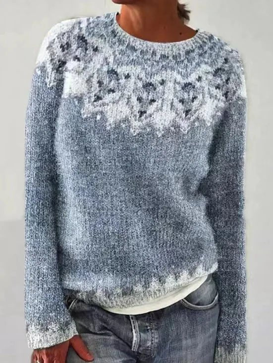 Aria Women's Knit Sweater | Retro Striped Relaxed Fit 6