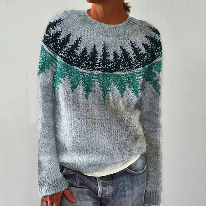 Aria Women's Knit Sweater | Retro Striped Relaxed Fit 7