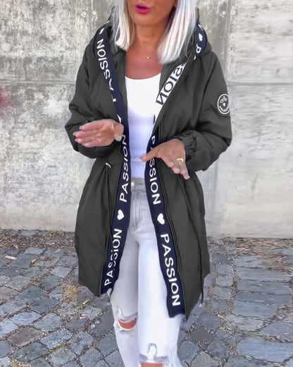Aria Women's Midi Parka Coat | Hooded Drawstring Waist 4