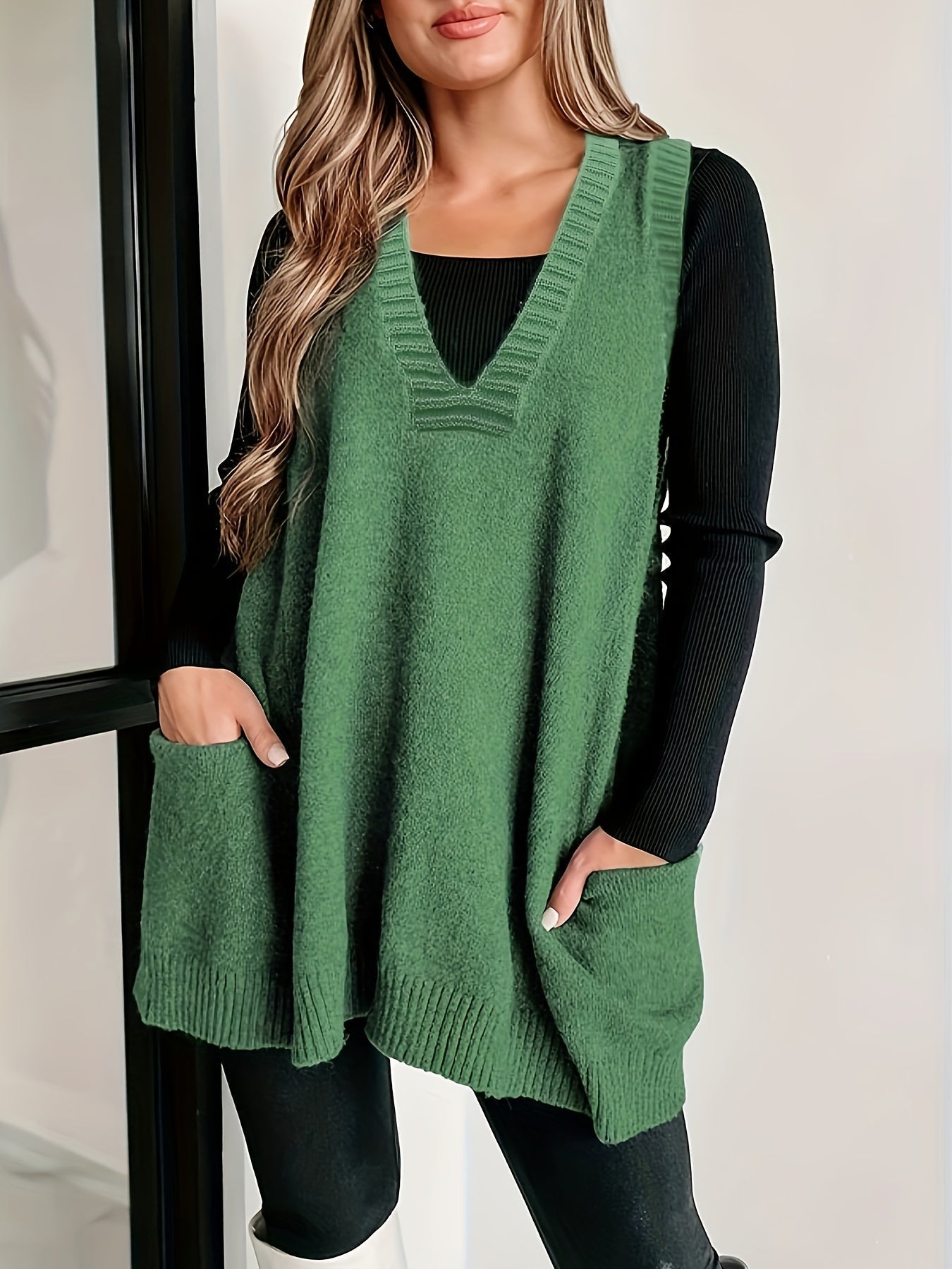 Aria Women’s Vest with V-Neck Design and Relaxed Fit for Versatile Layering 0