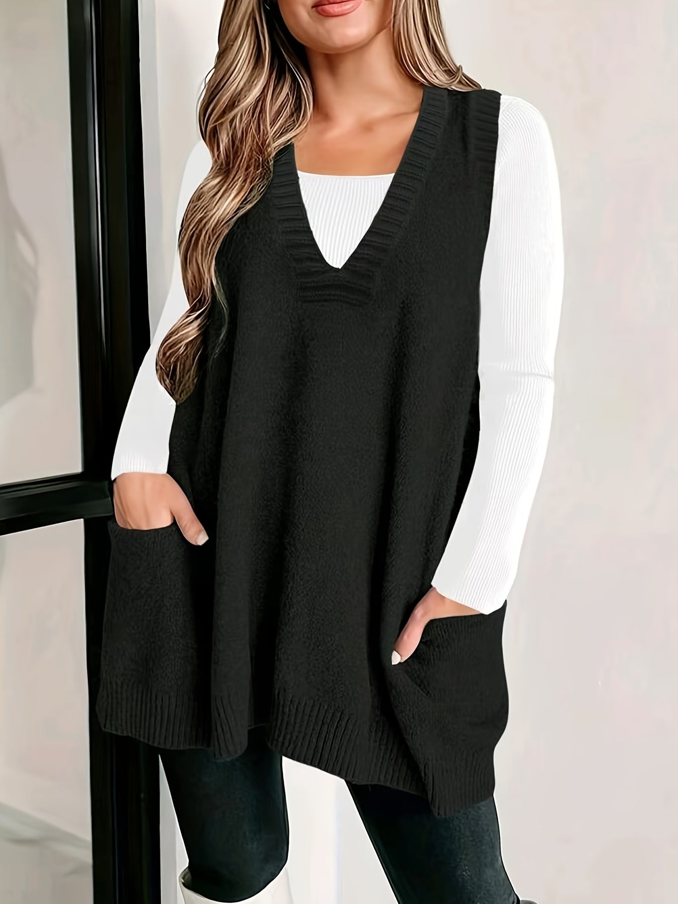 Aria Women’s Vest with V-Neck Design and Relaxed Fit for Versatile Layering 2