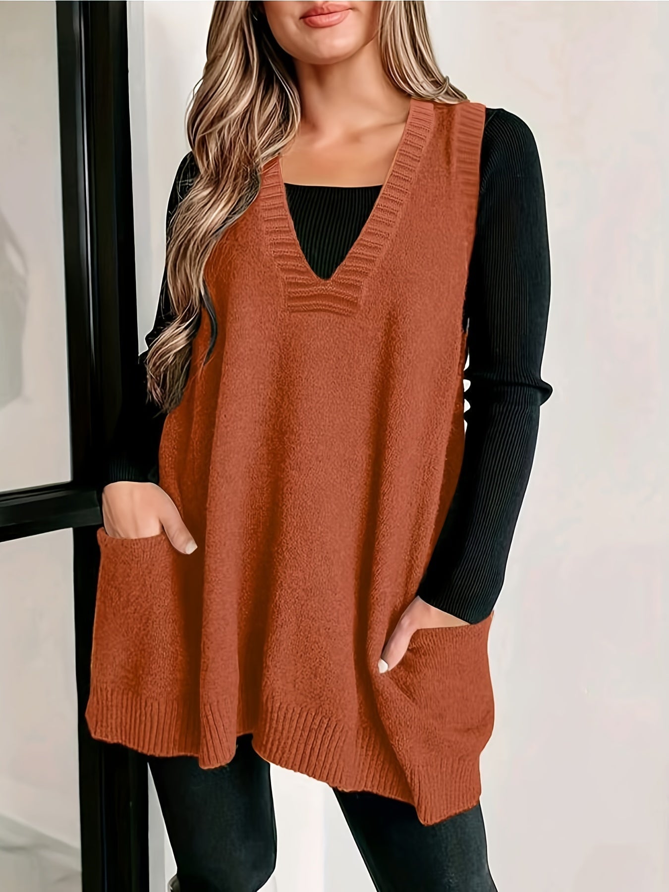 Aria Women’s Vest with V-Neck Design and Relaxed Fit for Versatile Layering 3