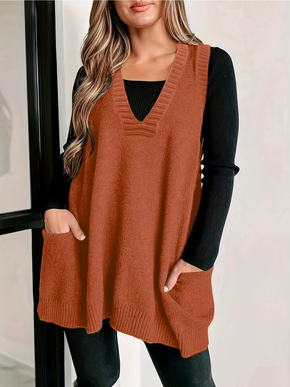 Aria Women’s Vest with V-Neck Design and Relaxed Fit for Versatile Layering 3