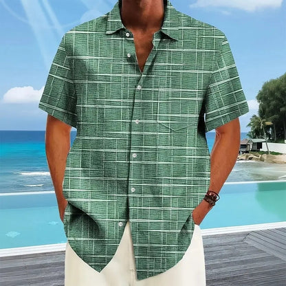 Armin Men’s Shirt with Relaxed Fit and Distinctive Pattern Design 0